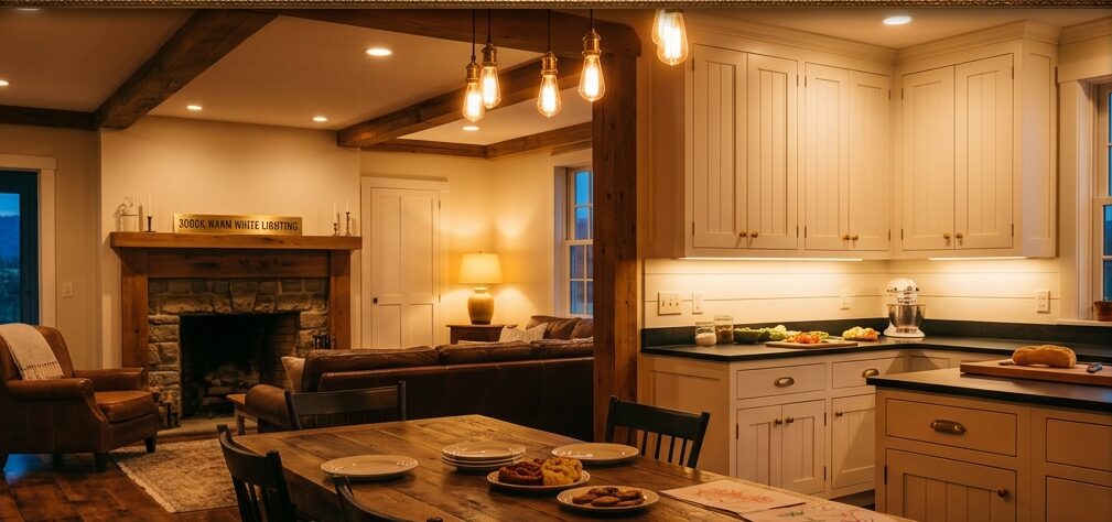 Cozy home lighting with 3000K LED lighting