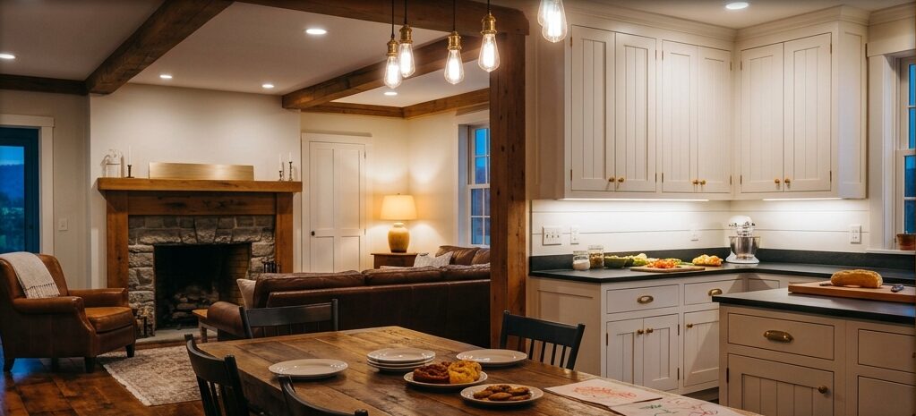 Cozy home lighting with 4500K LED lighting