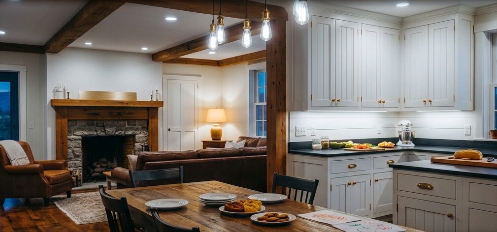 Cozy home lighting with 6500K LED lighting